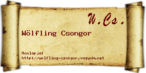 Wölfling Csongor névjegykártya