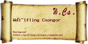 Wölfling Csongor névjegykártya