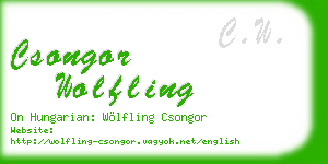 csongor wolfling business card