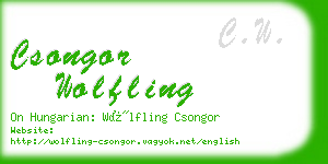 csongor wolfling business card